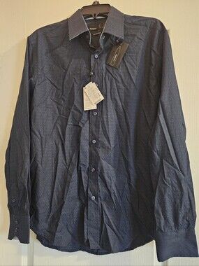 Quieti Men's Navy Long-Sleeve Dress Shirt